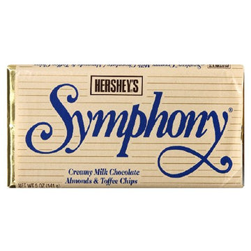 Symphony Extra-Large Milk Chocolate Bar, Almonds and Toffee, 4.5-Ounce Bars (Pack of 12)
