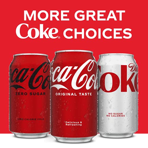Coke Zero Sugar Cola Soda, 12 oz, 24 Pack (Package May Vary)