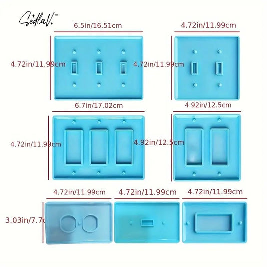 SEDLAV DIY Light Switch Cover Resin shapes - Create Unique Epoxy Resin Socket Panel Covers - Silicone Shapes Set for Home Decor and Crafts - Outlet Cover Shapes for Custom Creations