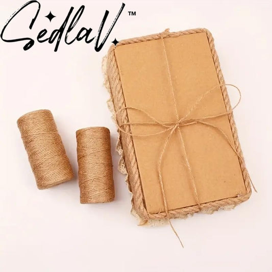 SEDLAV 100m Jute Twine - Versatile Twine for Gardening, Plant Wrapping, Crafts, and Weddings