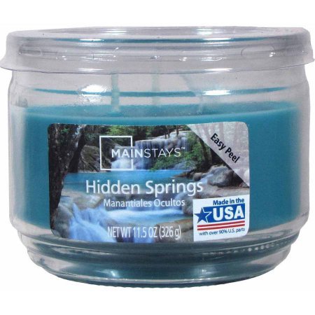 Mainstays 11.5oz Scented Candle, Hidden Springs 4-Pack