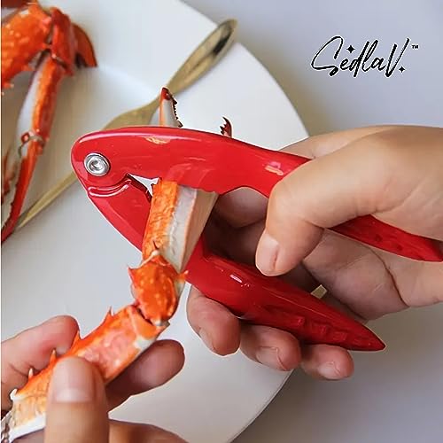 SEDLAV Kitchen Seafood Clip Crab Pliers -Multifunctional Seafood Clamp Crab Claws Shelling Machine with Oyster Shucking Knife - Crab Leg Crackers and Tools, Fish Scale Remover