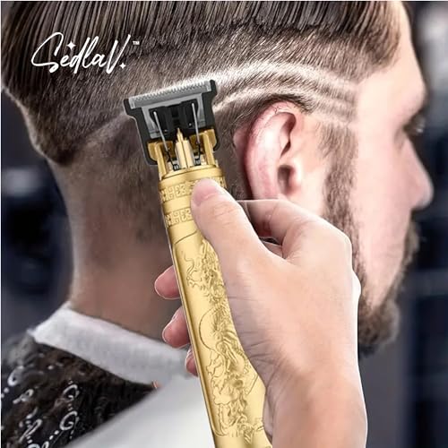 SEDLAV Electric Hair Clipper for Men - USB Corded/Cordleess Hair Trimmer with Zero Gapped T-Blade, Titanium Ceramic Blades & LED Display - Waterproof, Portable and Stylish