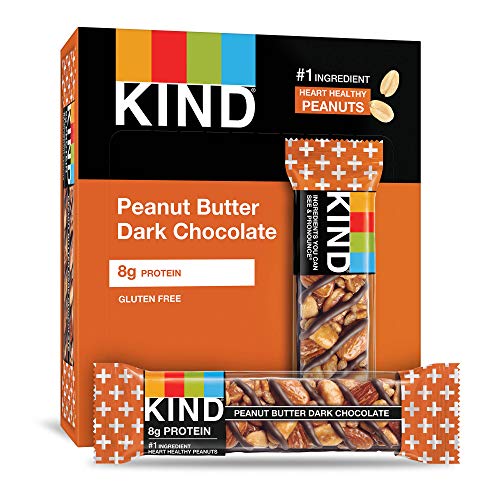 KIND Bars Peanut Butter Dark Chocolate, Gluten Free, Healthy Snacks, 6 Count