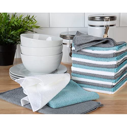 Microfiber Assorted Solid Colors Dishcloths Mainstays, 18 Piece