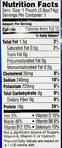 StarKist Albacore White Tuna in Water, 2.6-Ounce Pouch (Pack of 6)
