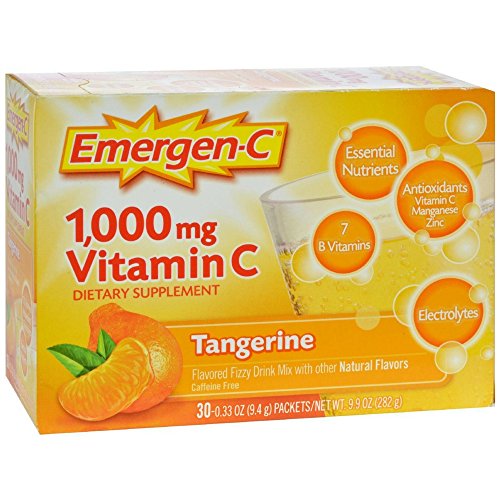 Emergen-C Vitamin C Tangerine Flavored Drink Mix 30 Packets, 0.33 oz (Pack of 3)