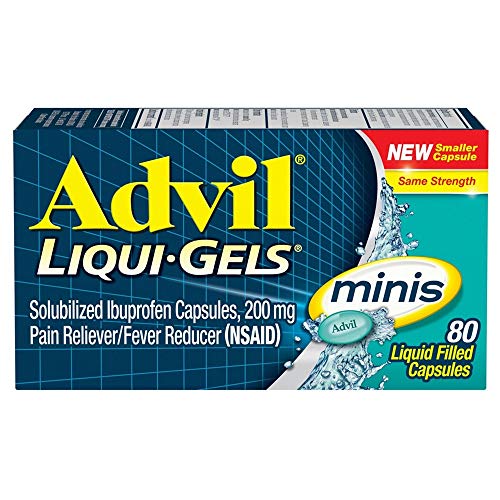Advil Liqui-Gels Minis, 80 Capsules Per Bottle (5 Bottles)