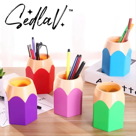 SEDLAV Cute Pencil Sharpener Pencil Holder Pencil Organizer Pencil Container Pen Pot Pen Container Multifunction pencil head