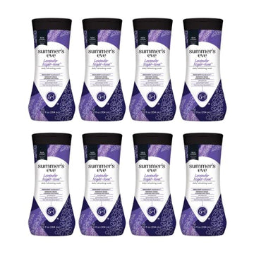 Summer's Eve, Lavender Night-time Daily Refreshing Feminine Wash, 5 in 1, Removes Odor, pH balanced, 12 Fl Oz (Pack of 8)