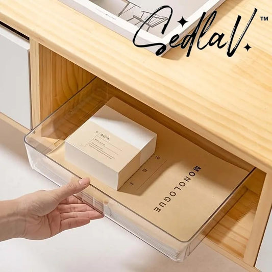 SEDLAV Versatile Clear Plastic Drawer Organizers Set for Vanity, Bathroom, Bedroom, Kitchen, and Office