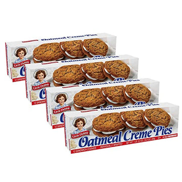 Little Debbie Oatmeal Crème Pies, 4 Boxes, 12 Pies Per Box