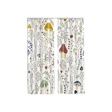 SEDLAV Nature's Tapestry Bedroom Curtain Mushroom, Boho Flowers, and Rural Wildflowers Curtains - Botanical Delights for Vibrant Home Décor