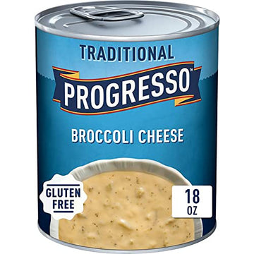 Progresso Traditional, Broccoli Cheese Canned Soup, Gluten Free, 18 oz. (Pack of 12)