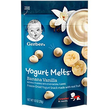 Gerber Graduates Yogurt Melts, Banana Vanilla, 1 OZ (Pack of 6)