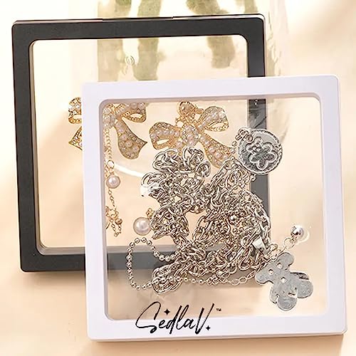 SEDLAV Clear Jewelry Organizer Box - Jewelry Boxes for Women, Earring, Bracelet, Necklace Organizer - Dust-Free, Stylish Jewelry Box for Women