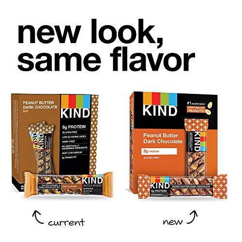 KIND Bars Peanut Butter Dark Chocolate, Gluten Free, Healthy Snacks, 6 Count