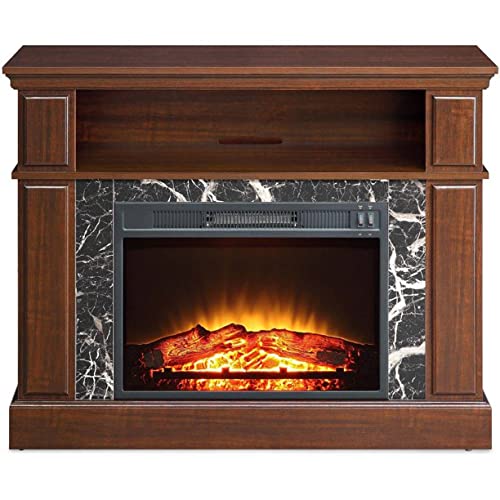 Loring Media Fireplace for TVs up to 48" and 50lbs, Multiple Finishes (Cherry)
