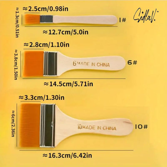SEDLAV Artisan Collection: Wood Hand Paint Brush Set - Multi-Shaped Nylon Paint Brushes for Versatile and Precision Painting Perfect Suit for Acrylic, Oil, Watercolor Painting