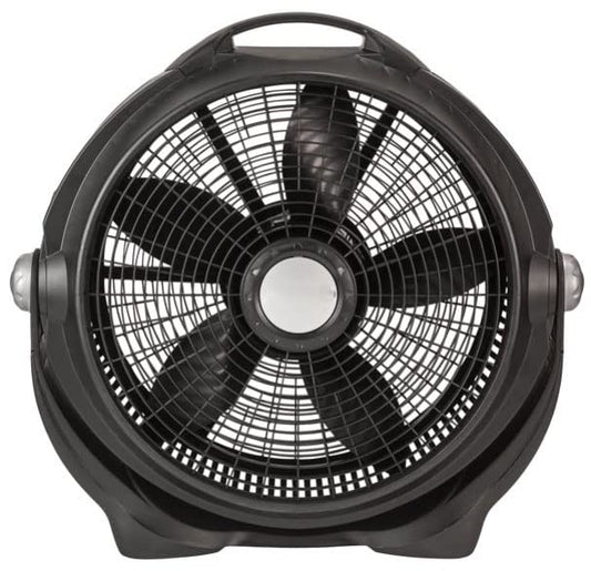 20" Wind Machine Air Cirulator Floor Fan With 3 Speeds, Black