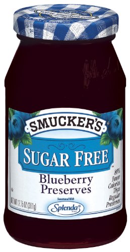 Smucker's Sugar Free Blueberry Preserves, 12.7500-Ounce (Pack of 6)