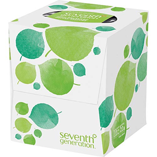 Seventh Generation 100% Recycled Facial Tissue, 1 Count (Pack of 1), White