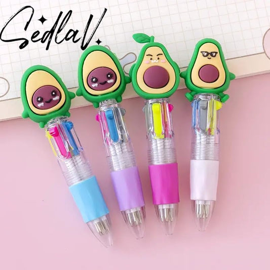 SEDLAV Mini Avocado Unicorn Pens - Whimsical Writing Tools in 4 Vibrant Colors! Ideal for Students and Professionals