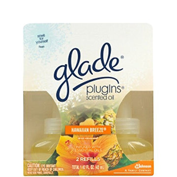 Glade Plugins Scented Oil Refill - Hawaiian Breeze - 2 ct