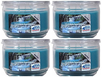 Mainstays 11.5oz Scented Candle, Hidden Springs 4-Pack