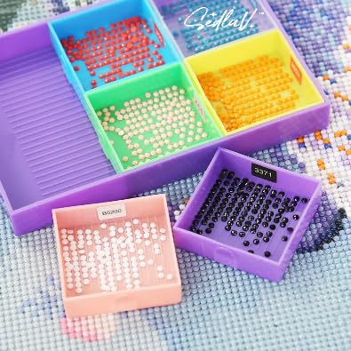SEDLAV Diamond Painting Tray Set - Complete Diamond Painting Accessories Tools Kit with Artificial Diamond Beads Storage Box - Multi-Functional Diamond Painting Plate for Rhinestone Craft.