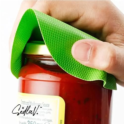 SEDLAV Multi-Purpose Jar Opener Bottle Opener, Reusable Rubber Gripper Jar Opener Gripper Rubber Jar, Gripper Pads Round Kitchen Coasters Bottle Lid Openers Fit for Most Bottles