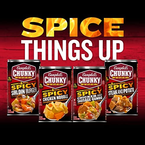 Campbell's Chunky Soup, Spicy Steak and Potato Soup, 18.8 Oz Can (Case of 12)