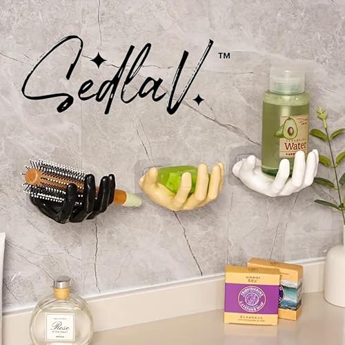 SEDLAV Hand Shaped Soap Holder: Ultimate Wall-Mounted Adhesive Hook for Home Storage, Earphones, and Keys – Stylish Bathroom and Bedroom Decor