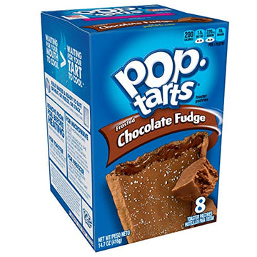 Pop-Tarts Breakfast Toaster Pastries, Frosted Chocolate Fudge Flavored, Bulk Size, 96 Count (Pack of 12, 14.7 oz Boxes)