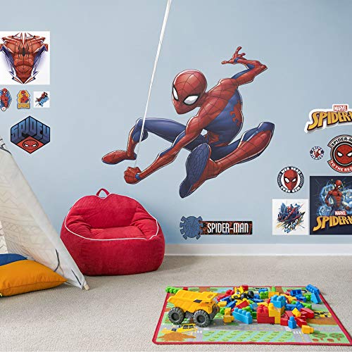 FATHEAD Spider-Man: Swing-Life-Size Officially Licensed Marvel Removable Wall Decal