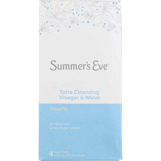 Summer's Eve Douche, Extra Cleansing Vinegar and Water, 4.5 Fl Oz, 4 Count (Pack of 6)