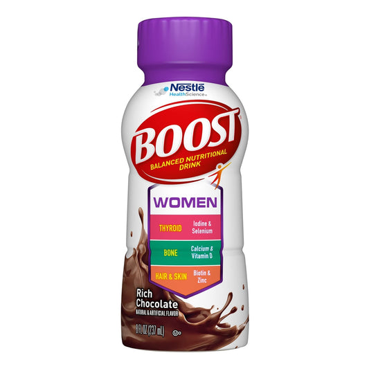 Boost Women Balanced Nutritional Drink Chocolate 8 oz Bottle 24 Ct
