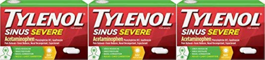 TYLENOL Sinus Congestion & Pain Caplets Daytime 24 ea 3 Pack Packaging May Vary