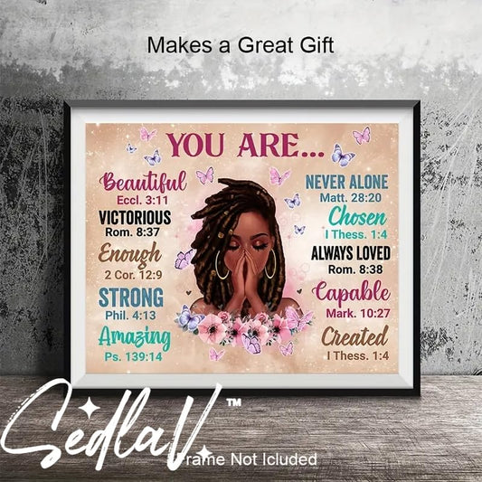 SEDLAV Wall Art - Inspirational Art for Women, Black Women's Kitchen Decor - Powerful Artistic Expression for Your Sacred Space