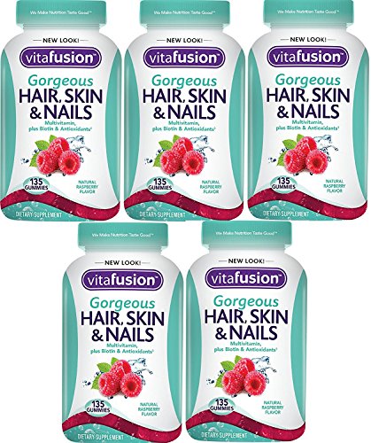 Vitafusion Gorgeous Hair, Skin & Nails Multivitamin, 135 Count (Pack of 5)