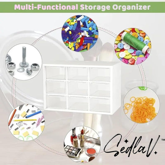 SEDLAV Mini Plastic Parts Storage Drawer - Organize Craft Supplies, Makeup & Office Essentials