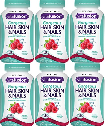 Vitafusion Gorgeous Hair, Skin & Nails LcAEd Multivitamin, 135 Count (Pack of 6) KaUYc