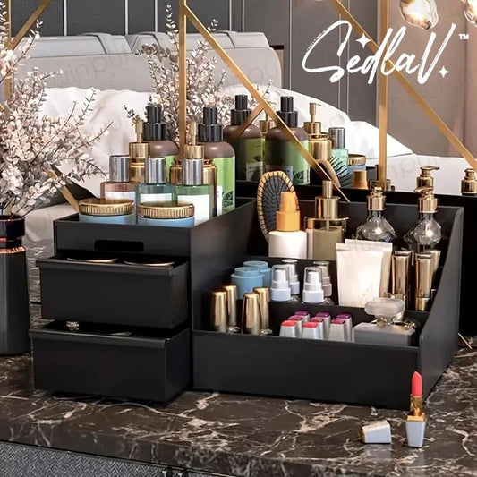SEDLAV Makeup Organizer for Vanity - Cosmetic Storage with Drawers, Bathroom Countertop Organizer