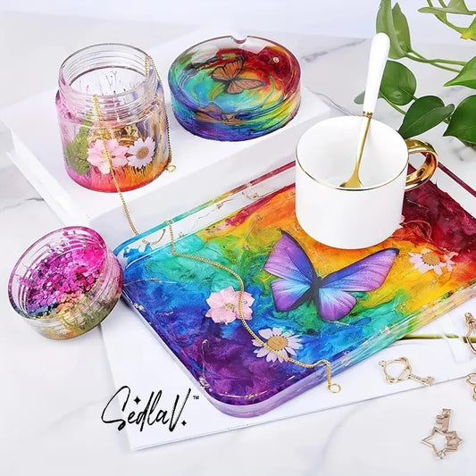 SEDLAV Craft Flow Innovative Silicone for Epoxy Resin – Versatile Container Tray Crafting for DIY Resin Art Projects – Creative and Functional Resin Casting Supplies