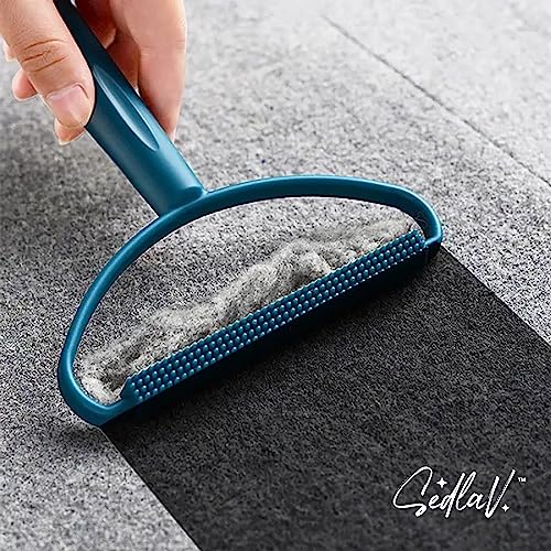 SEDLAV Upgraded 2-in-1 Portable Lint Remover – Fabric Shavers for Clothes, Dog Hair Remover, Lint Shaver for Clothing – Pure Copper Blade & Round Brush Head – Carpet Cleaner