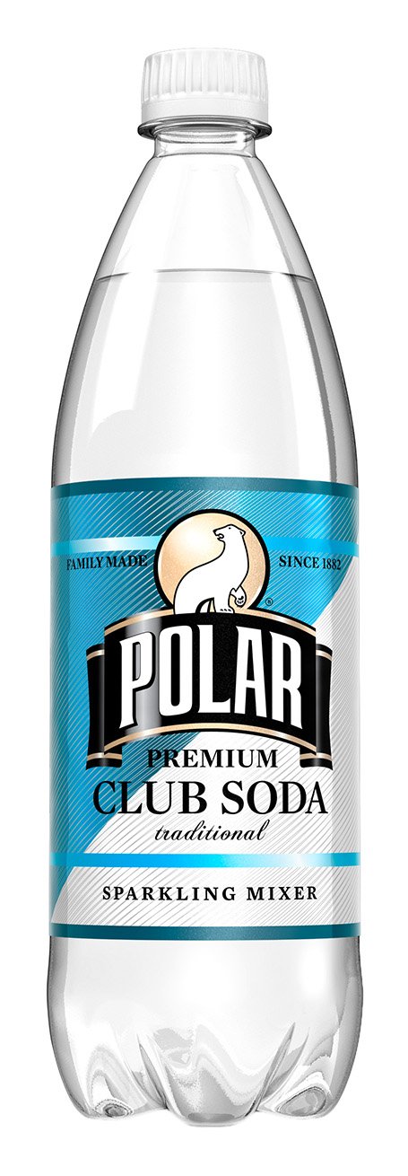 Polar Beverages Club Soda, 33.8 Fluid Ounce (Pack of 12)