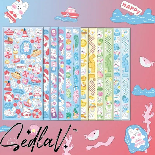 SEDLAV DIY Art and Craft for Girls: Guka Cream and Sticker Making Kit with Kpop Stickers, Artificial Cream Glue, and Decoration Accessories - Fun Complete Set.