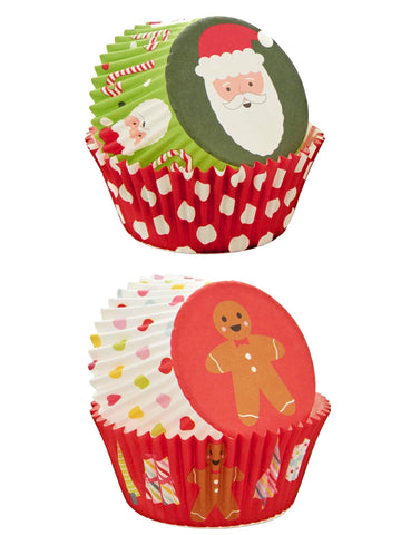 Christmas Holiday Standard Baking Cup Liner Combo 2pk, 96 Cups Total