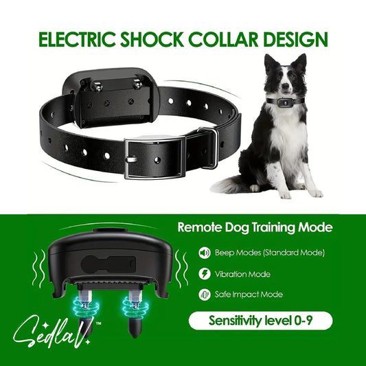 SEDLAV 2-in-1 Wireless Dog Fence & Remote Training Collars for Large Dogs Dog Boundary Collar System Wireless,Invisible Fence for Dogs Wireless