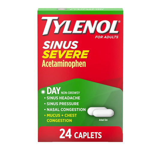 TYLENOL Sinus Congestion & Pain Caplets Daytime 24 ea 3 Pack Packaging May Vary